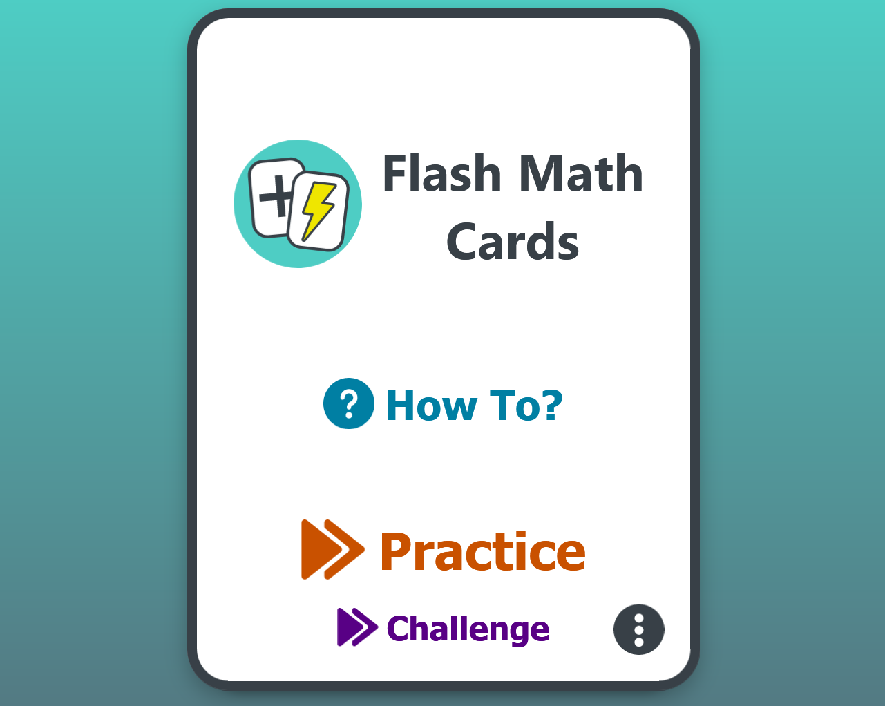 Flash Math Cards