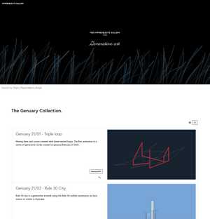 The Hyberobjects Gallery for Generative Art Screenshot